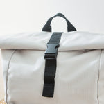 Personalised Roll Top Backpack in Stone 