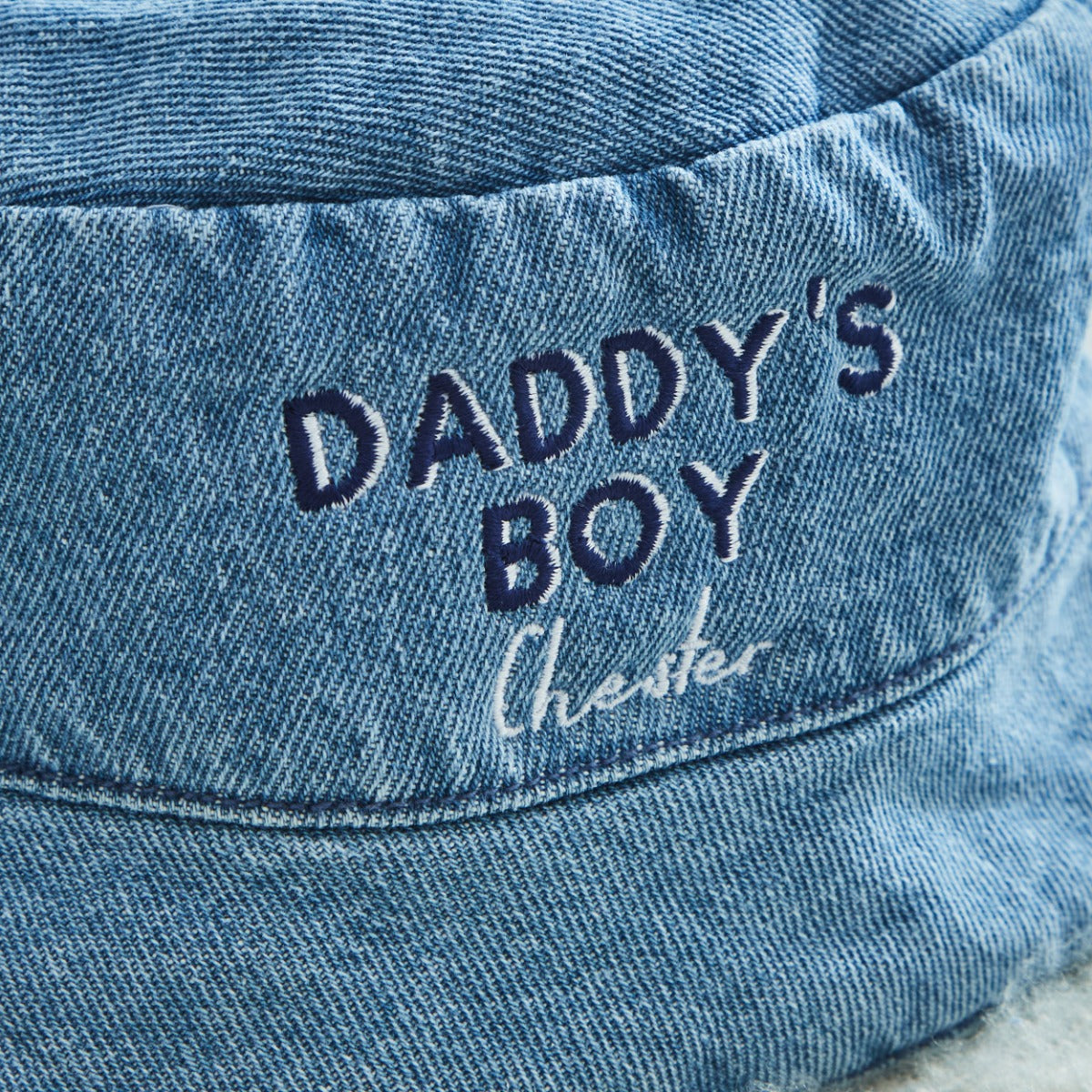 Personalised Boys' Family Denim Bucket Hat