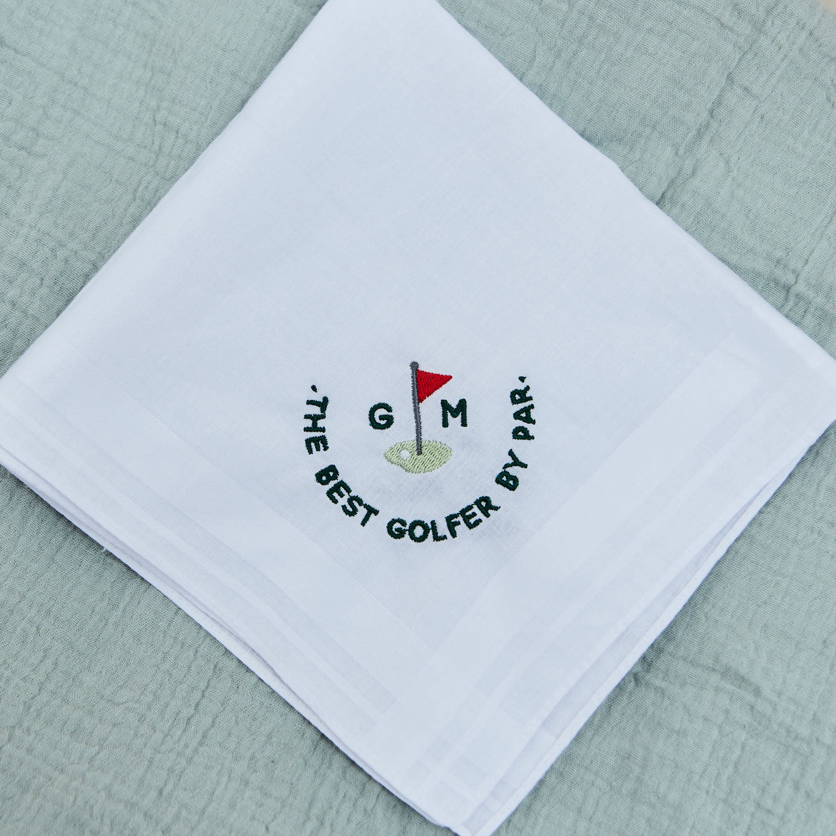 Personalised The Best Golfer Handkerchief