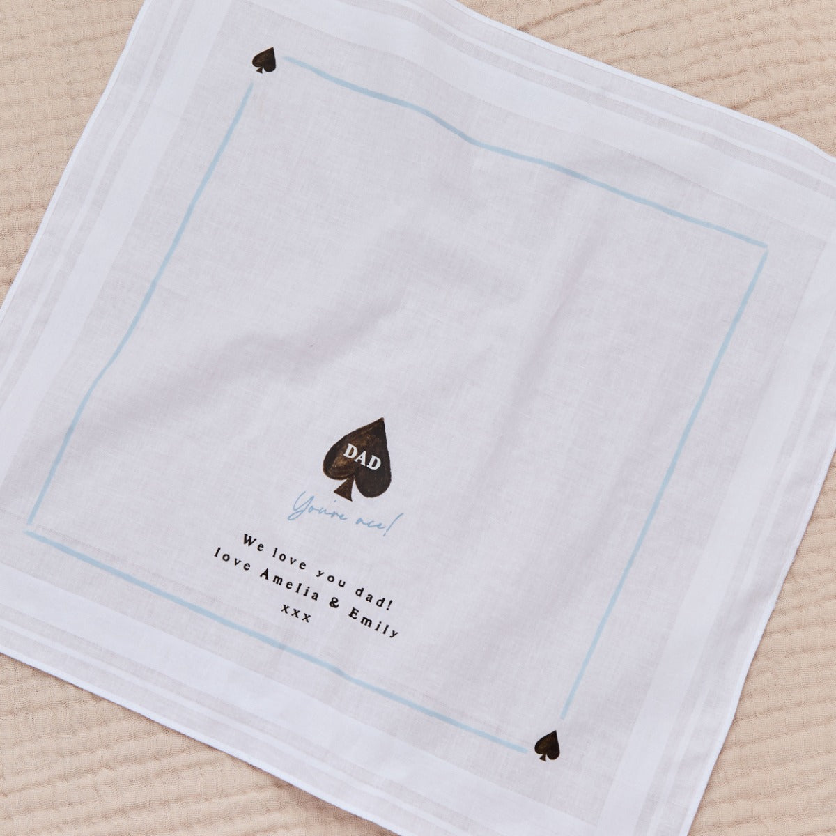 Personalised Father's Day Ace Dad Handkerchief