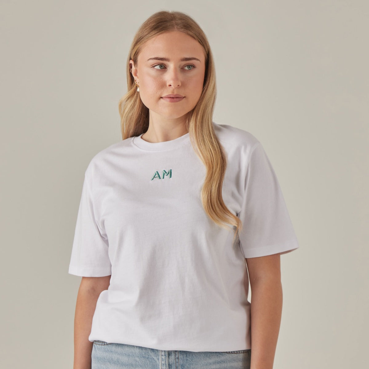 Personalised Mint Teal Bright Initial T-Shirt 
