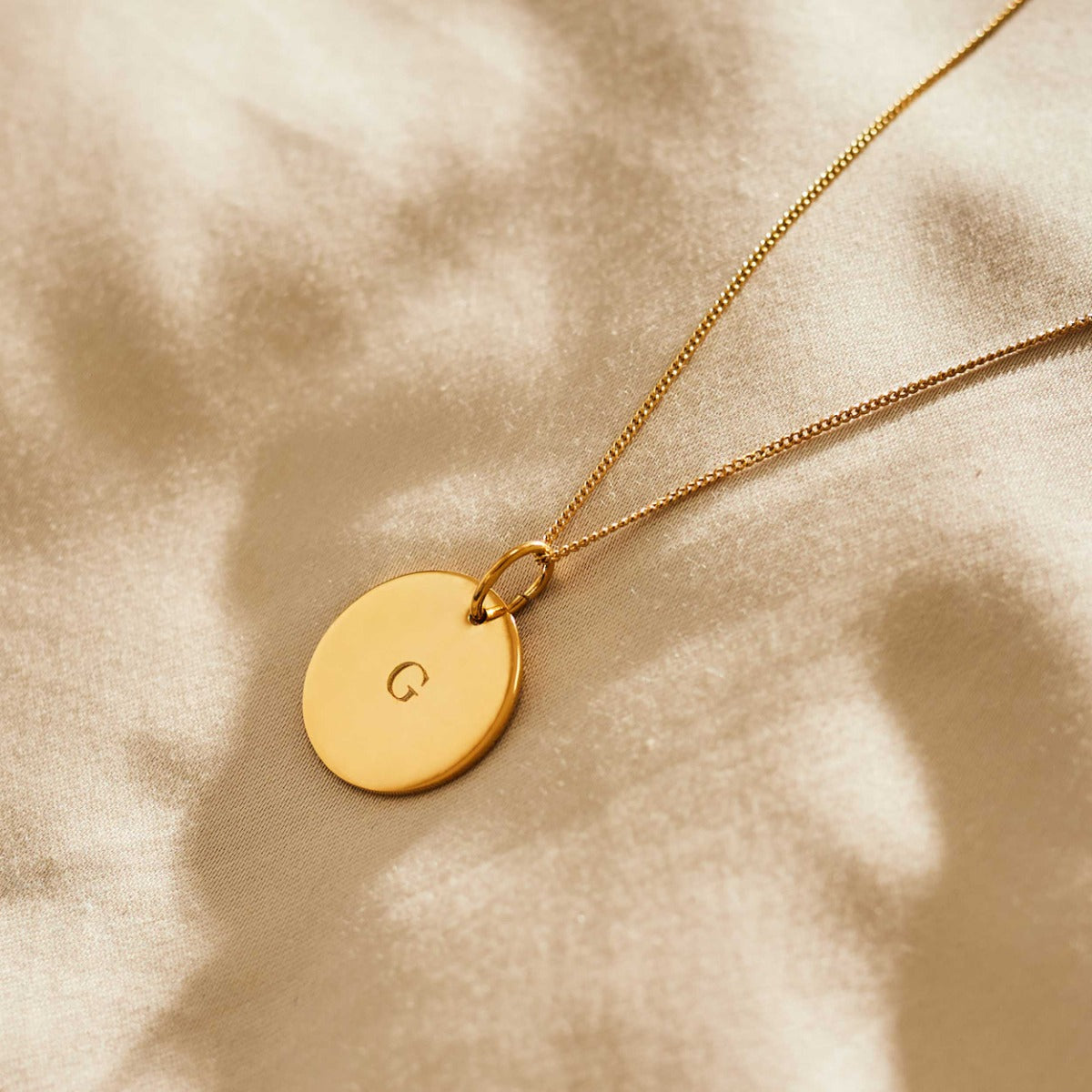 Personalised Gold-Plated Disc Necklace