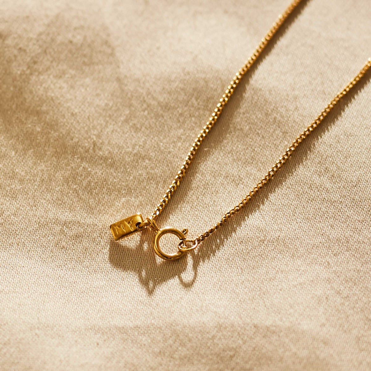Personalised Retro Gold-Plated Disc Necklace