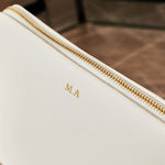 Personalised Large White Make-Up Bag