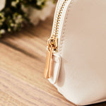 Personalised White Medium Bridal Cosmetics Bag