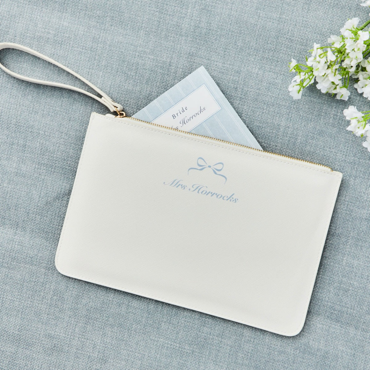 Personalised Something Blue Accessories Pouch 