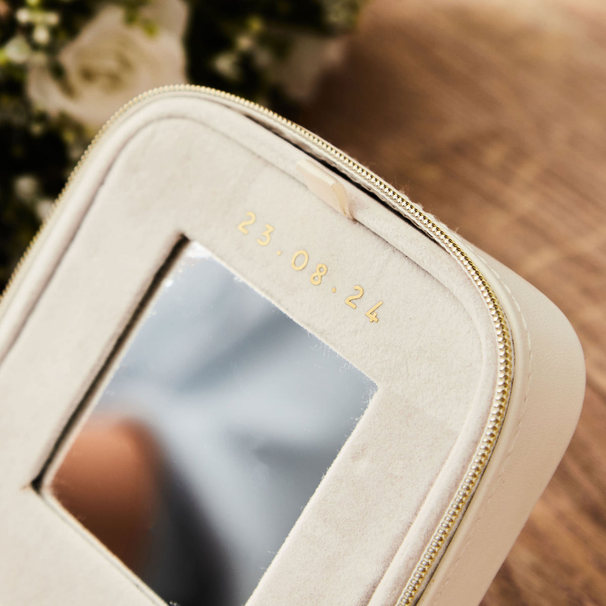 Personalised White Bridal Jewellery Box