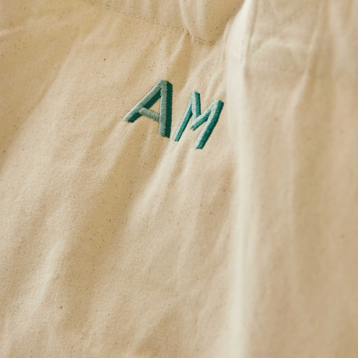 Personalised Mint Initial Canvas Tote Bag by Made Yours