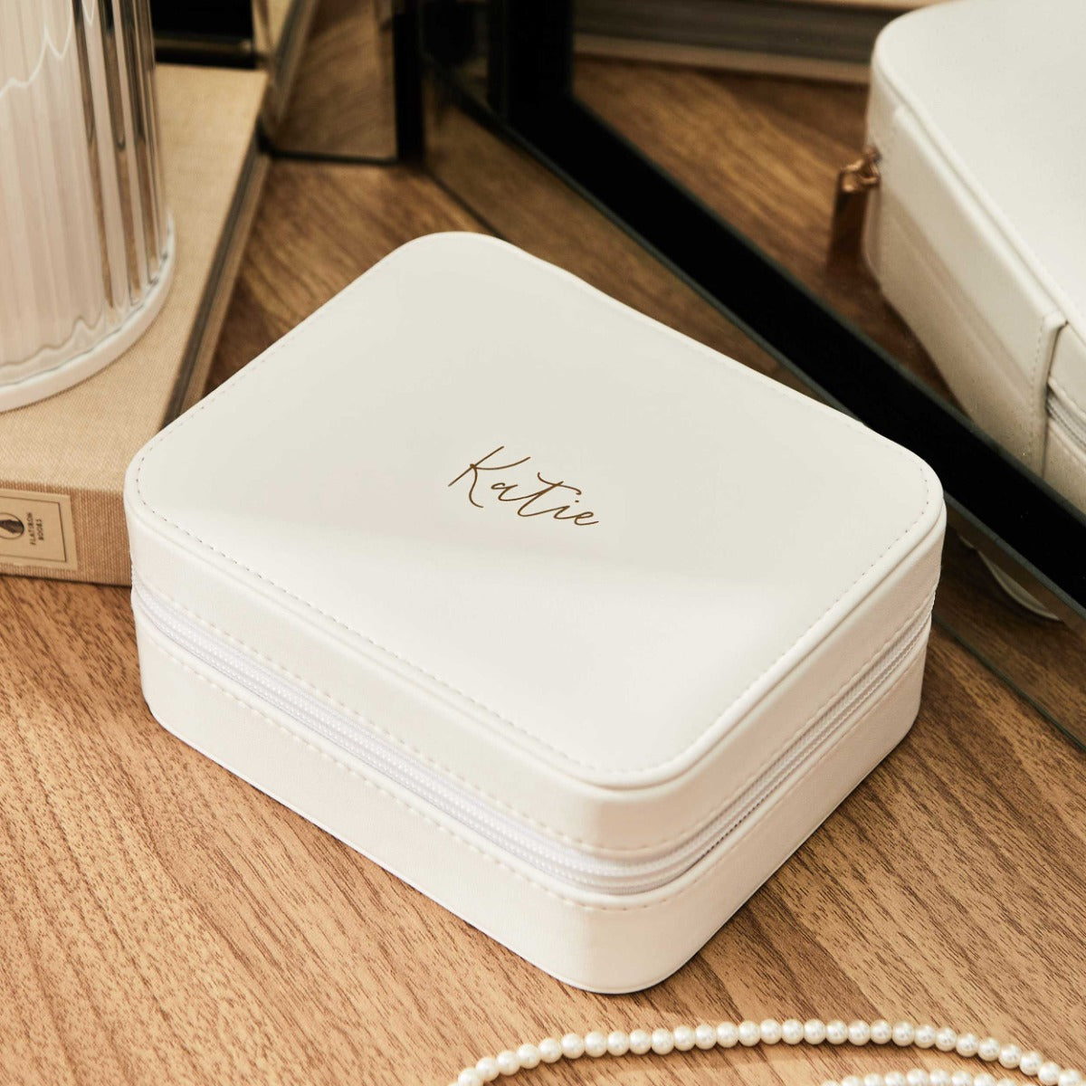 Personalised Everyday White Oblong Jewellery Box
