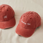 Personalised Rust Vintage Font Baseball Cap 