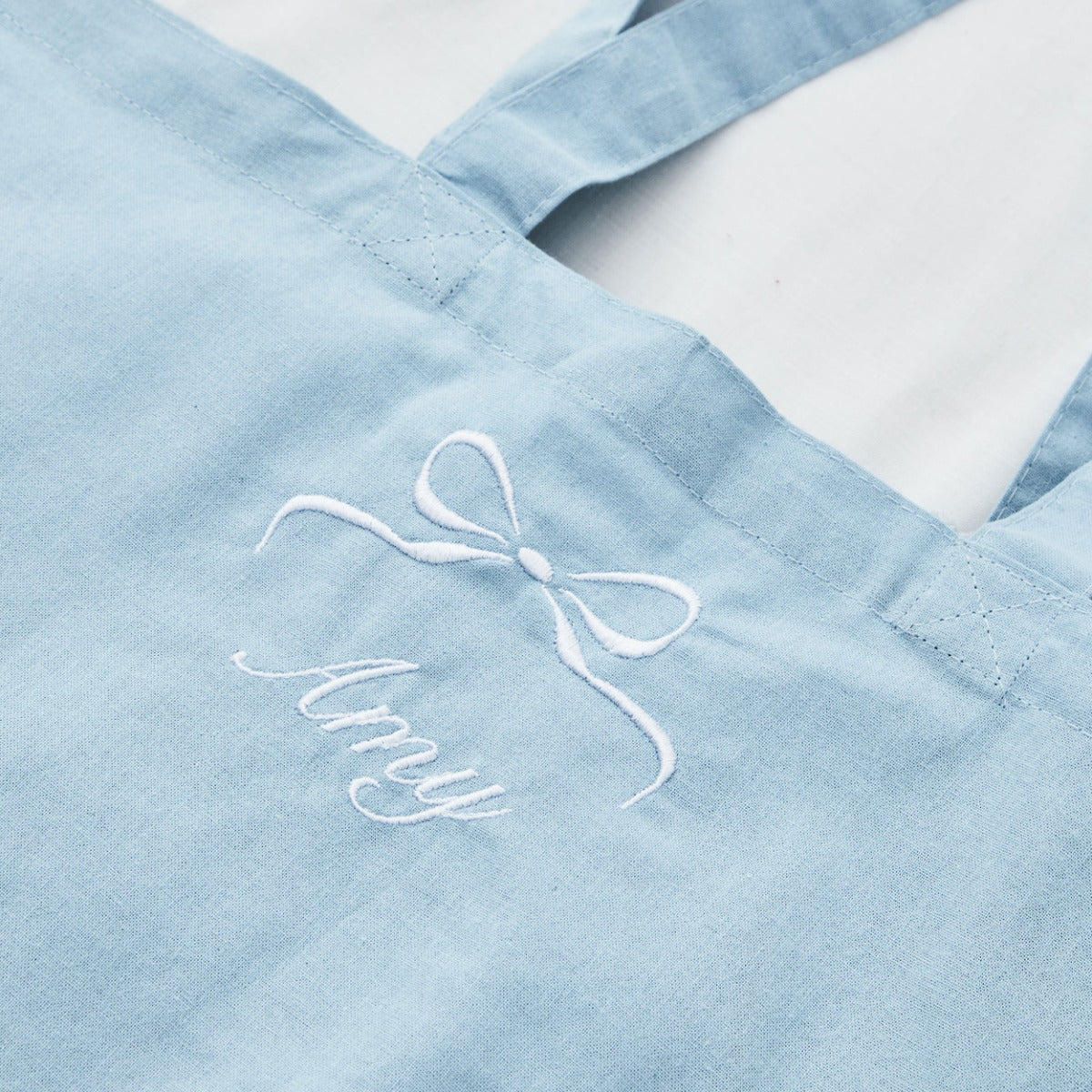 Personalised Something Blue Embroidered Tote Bag 