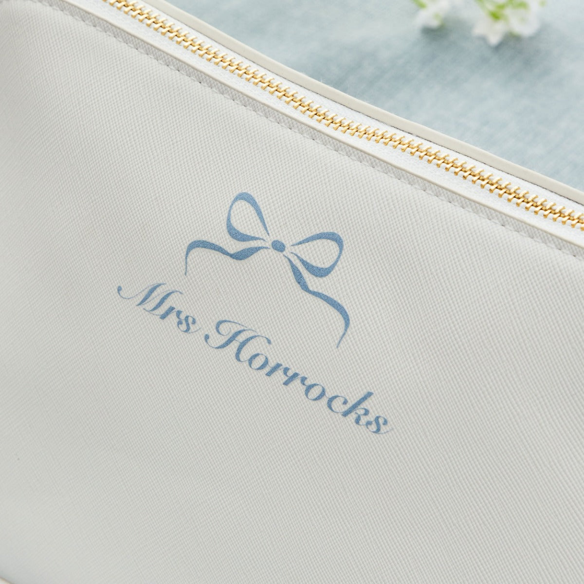 Personalised Something Blue Large Make Up Bag 