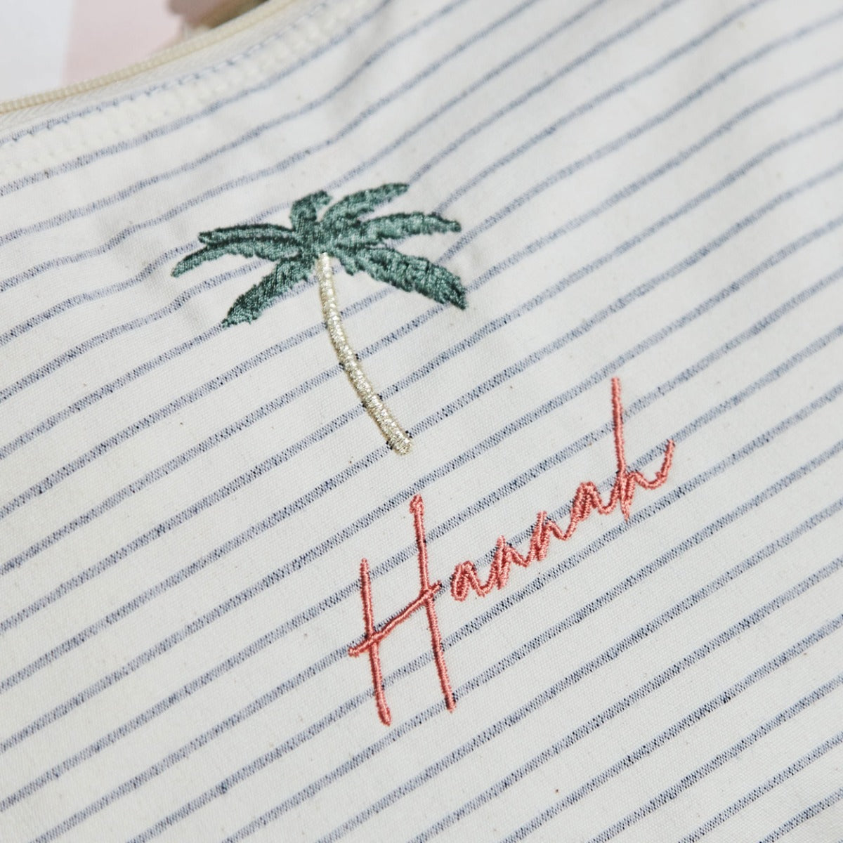 Personalised Last Toast Large Striped Palm Pouch 