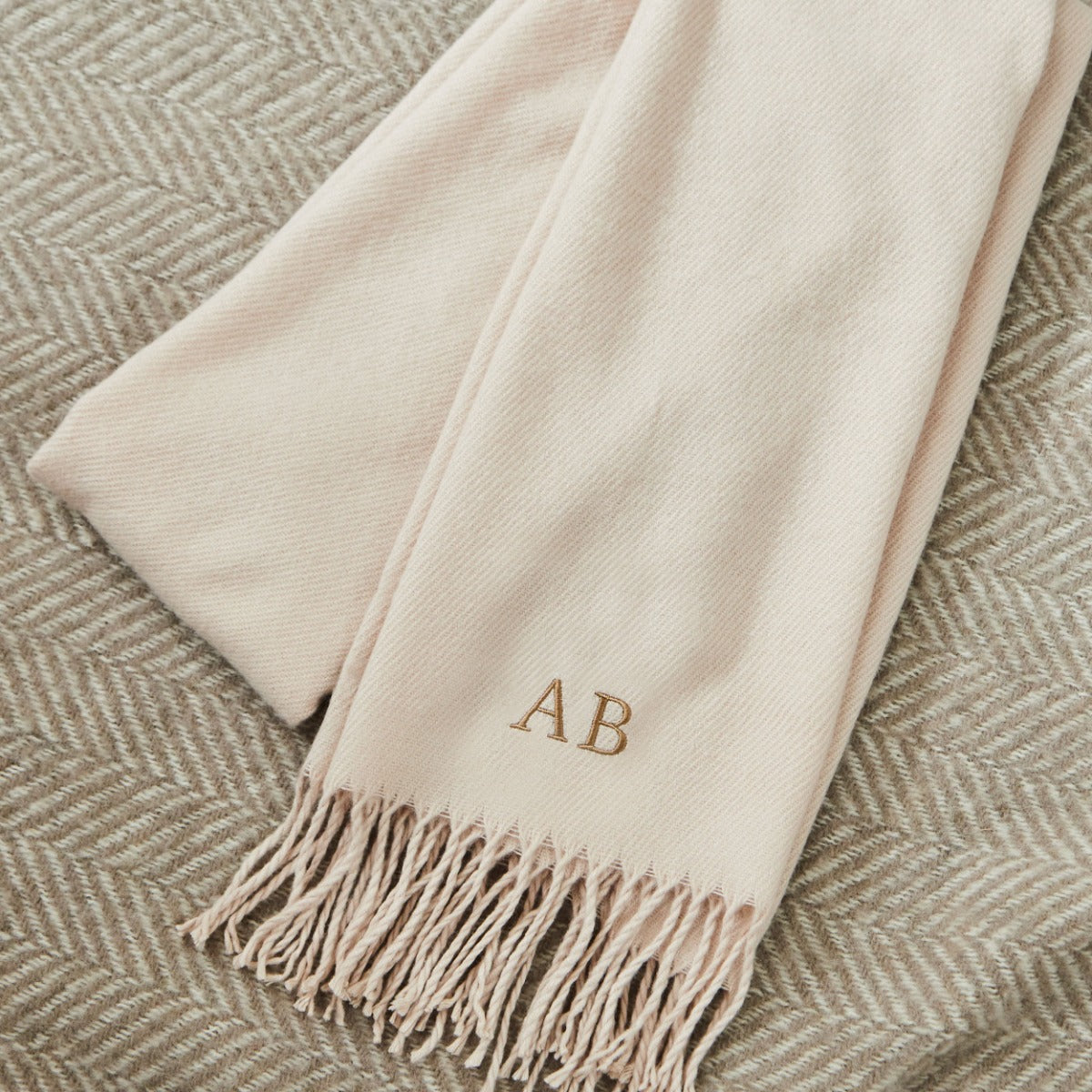 Personalised Natural Scarf