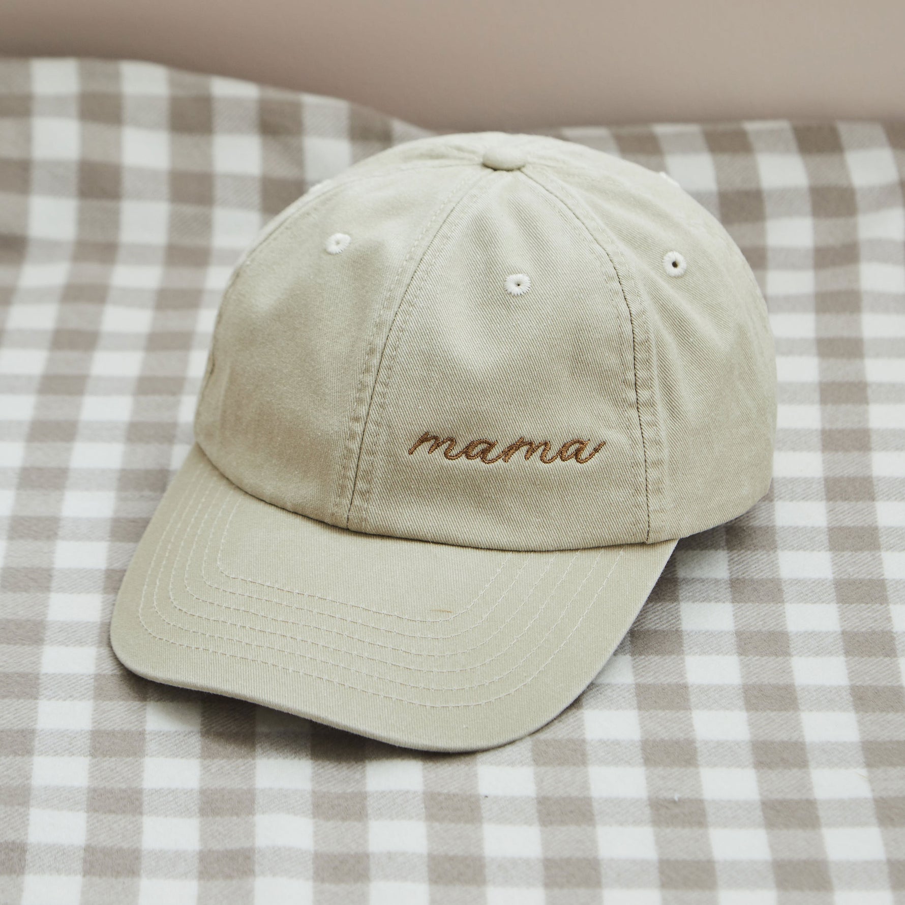 Personalised Mama Neutral Cap in Natural