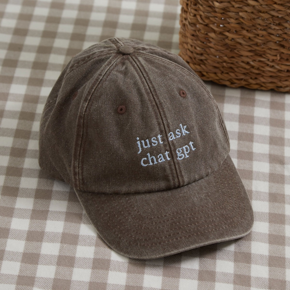 Personalised Vintage Brown Adult Cap