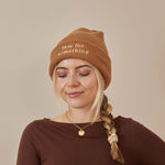 Personalised Customisable Slogan Biscuit Beanie Hat