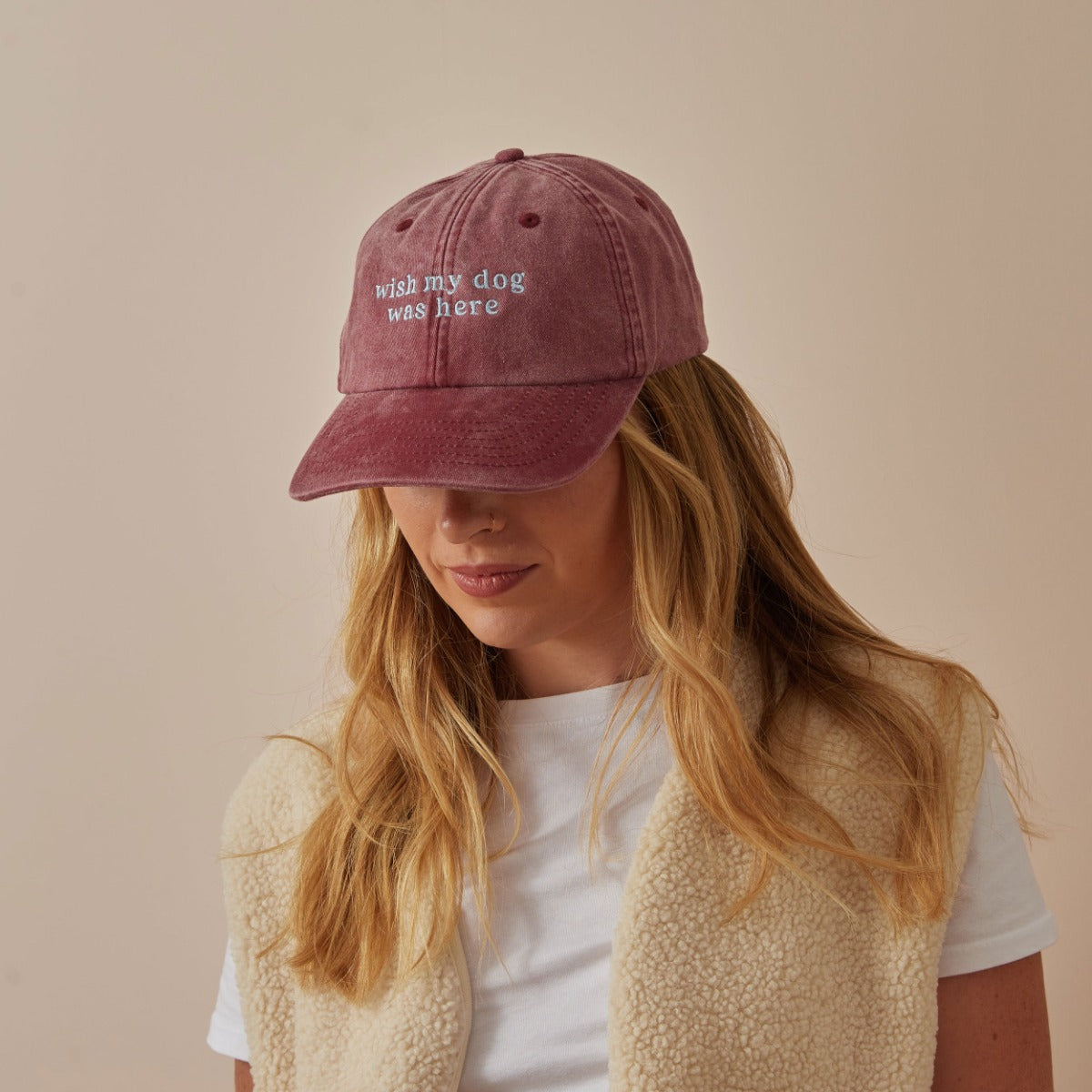 Personalised Vintage Burgundy Adult Cap