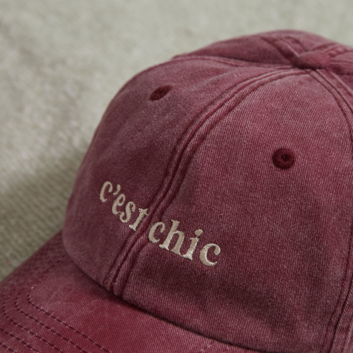 Personalised Vintage Burgundy Adult Cap