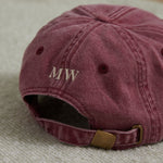 Personalised Vintage Burgundy Adult Cap