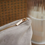 Personalised Zodiac Large Taupe Velvet Bag