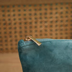 Personalised Zodiac Large Teal Velvet Bag