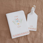 Personalised Zodiac Passport Cover & Luggage Tag in White