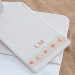 Personalised Zodiac Passport Cover & Luggage Tag in White