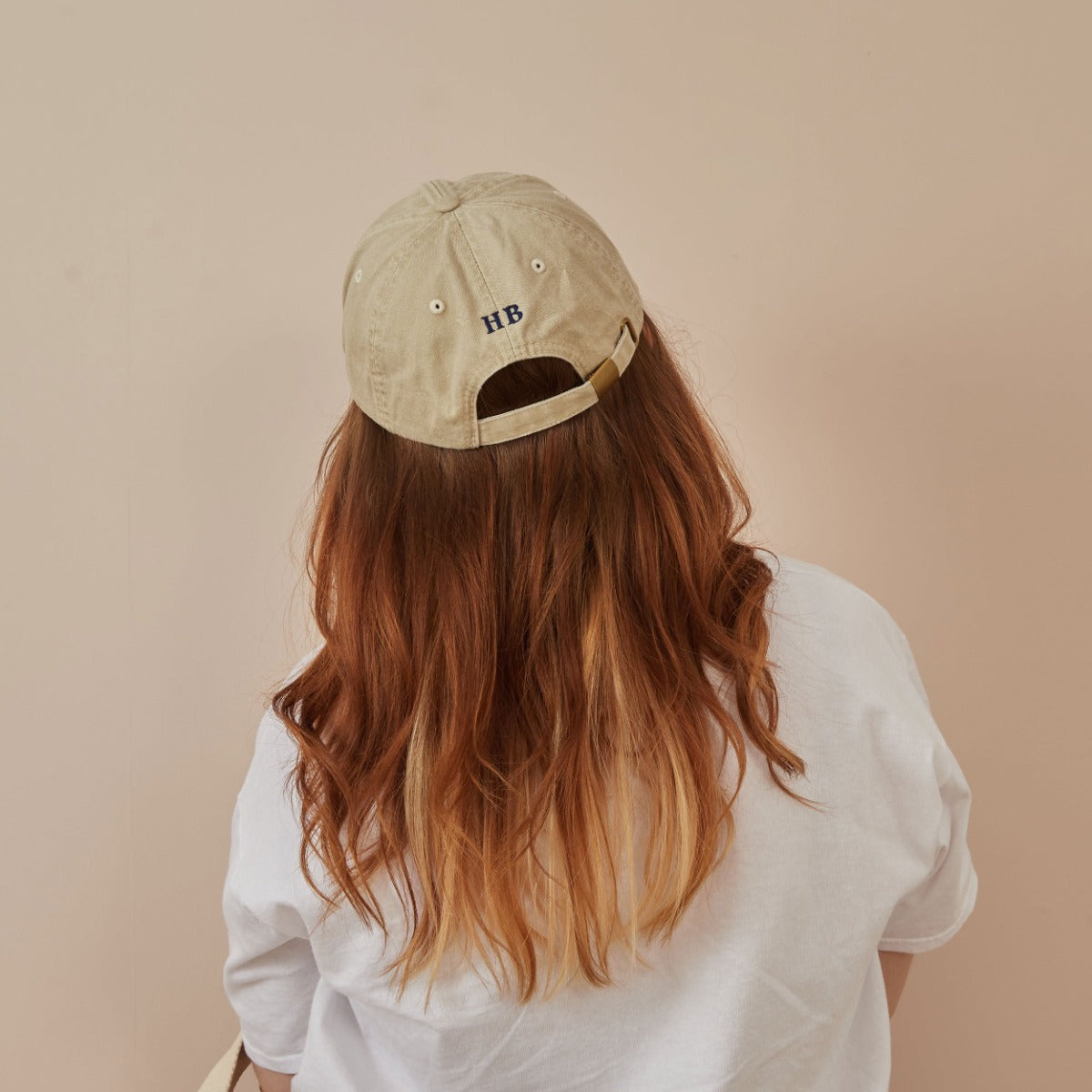 Personalised Embroidered Cream Slogan Baseball Cap
