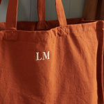 Personalisd Rust Contrast Tote Bag
