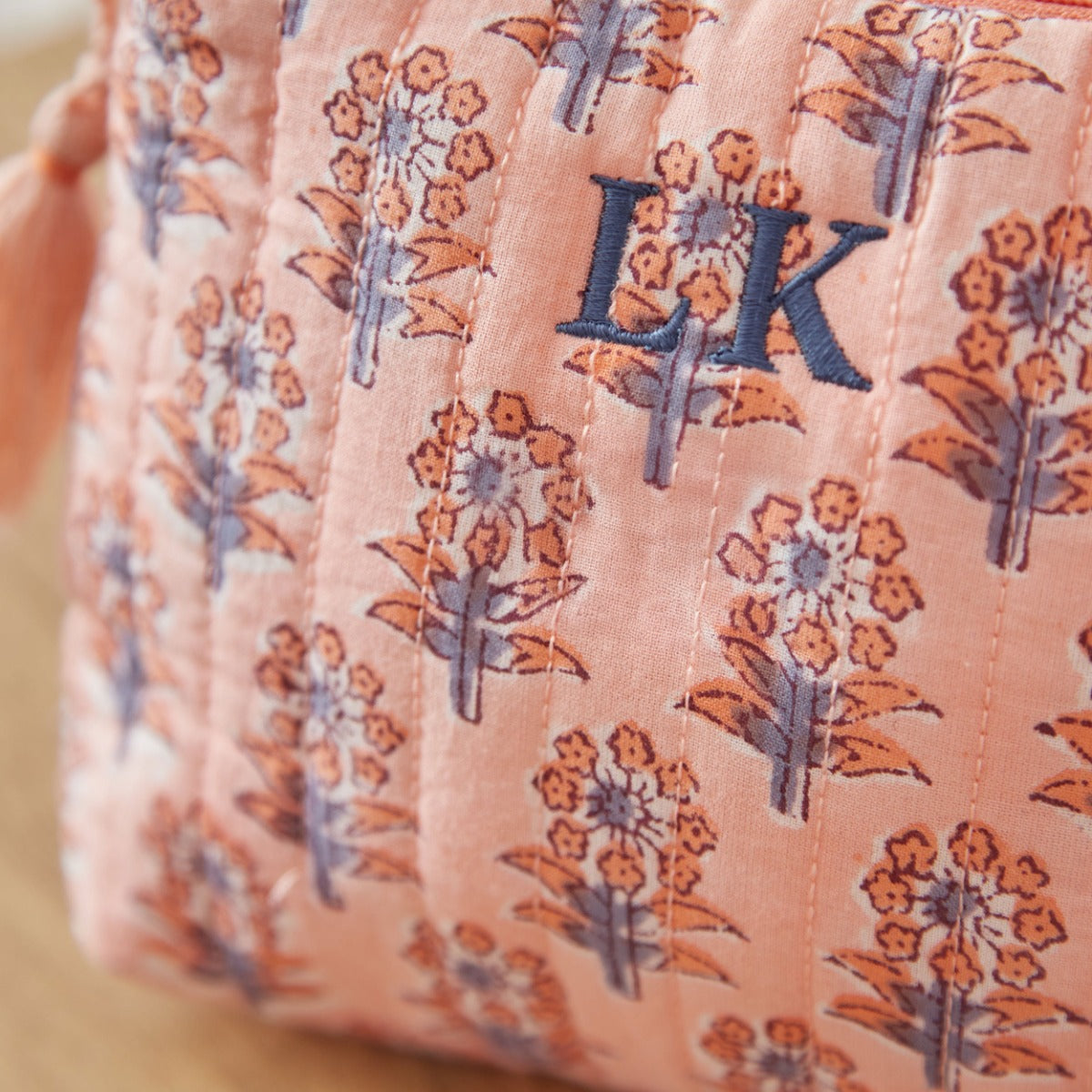 Personalised Medium Light Pink Cosmetic Bag