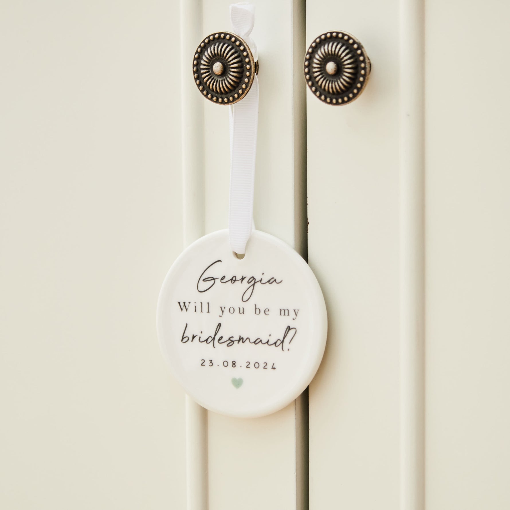 Personalised Will You Be My Bridesmaid? Cursive Decoration