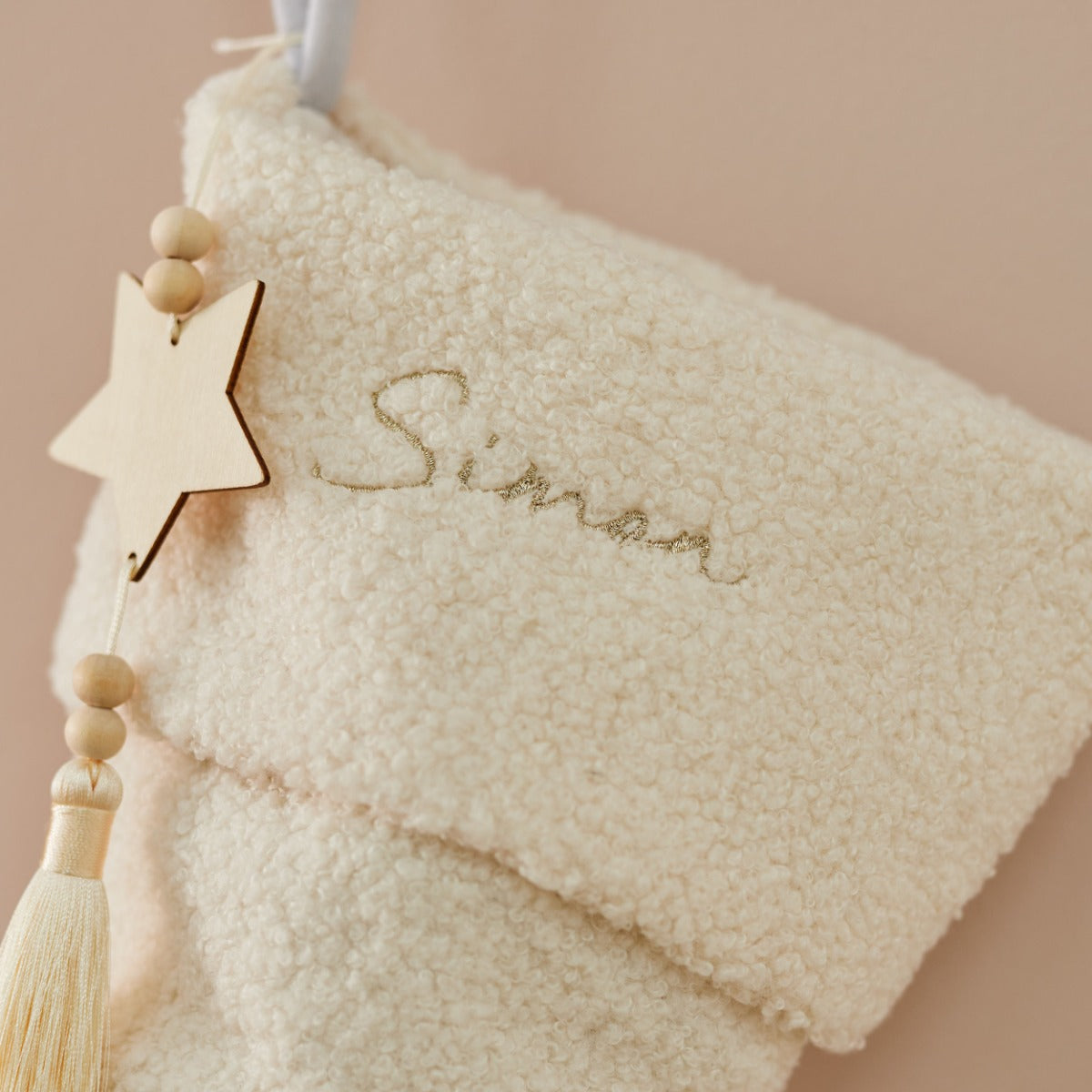 Personalised Vintage Boucle Stocking 