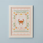 Personalised Zodiac Sign Framed Wall Print 