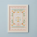 Personalised Zodiac Sign Framed Wall Print 