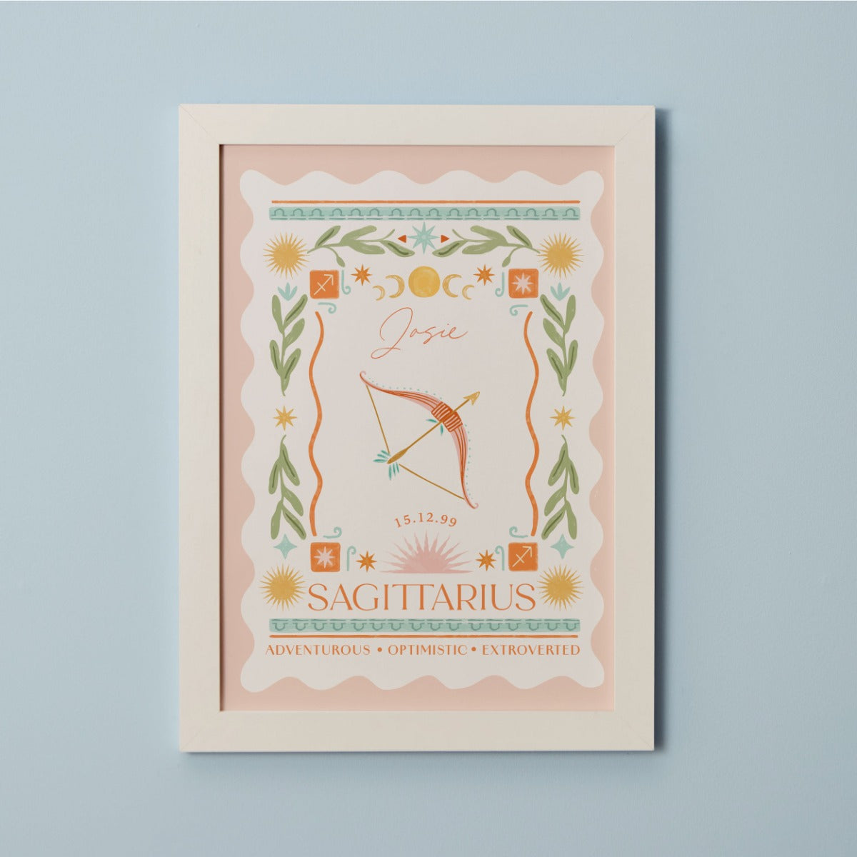 Personalised Zodiac Sign Framed Wall Print 