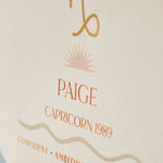 Personalised Canvas Zodiac Sign Wall Hanging by Made Yours