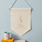 Personalised Canvas Zodiac Sign Wall Hanging by Made Yours
