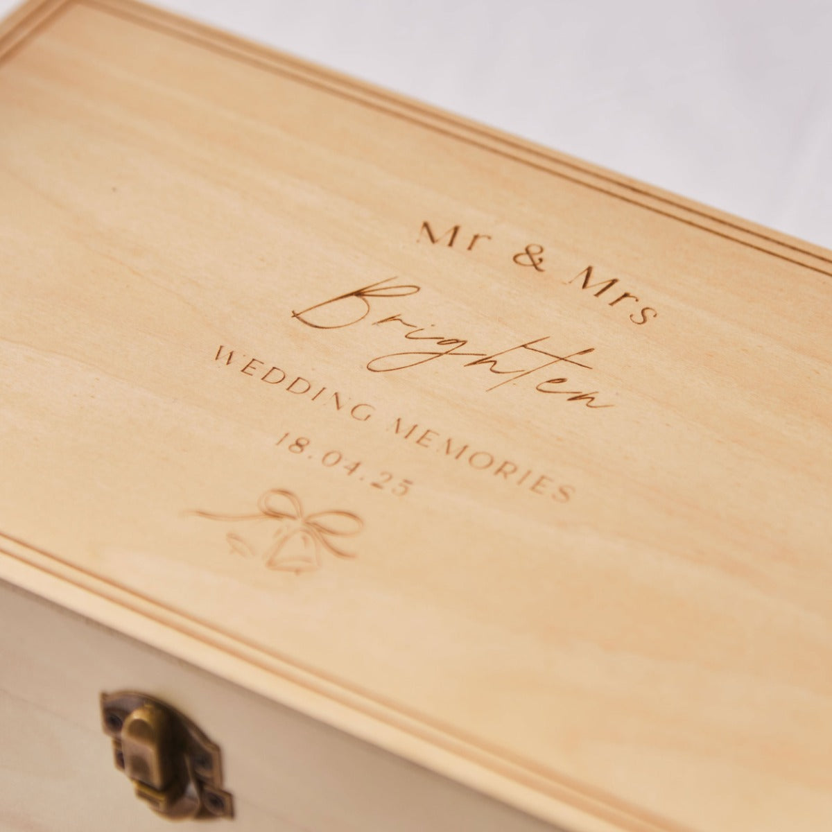 Personalised Wooden Wedding Keepsake Box FSC®