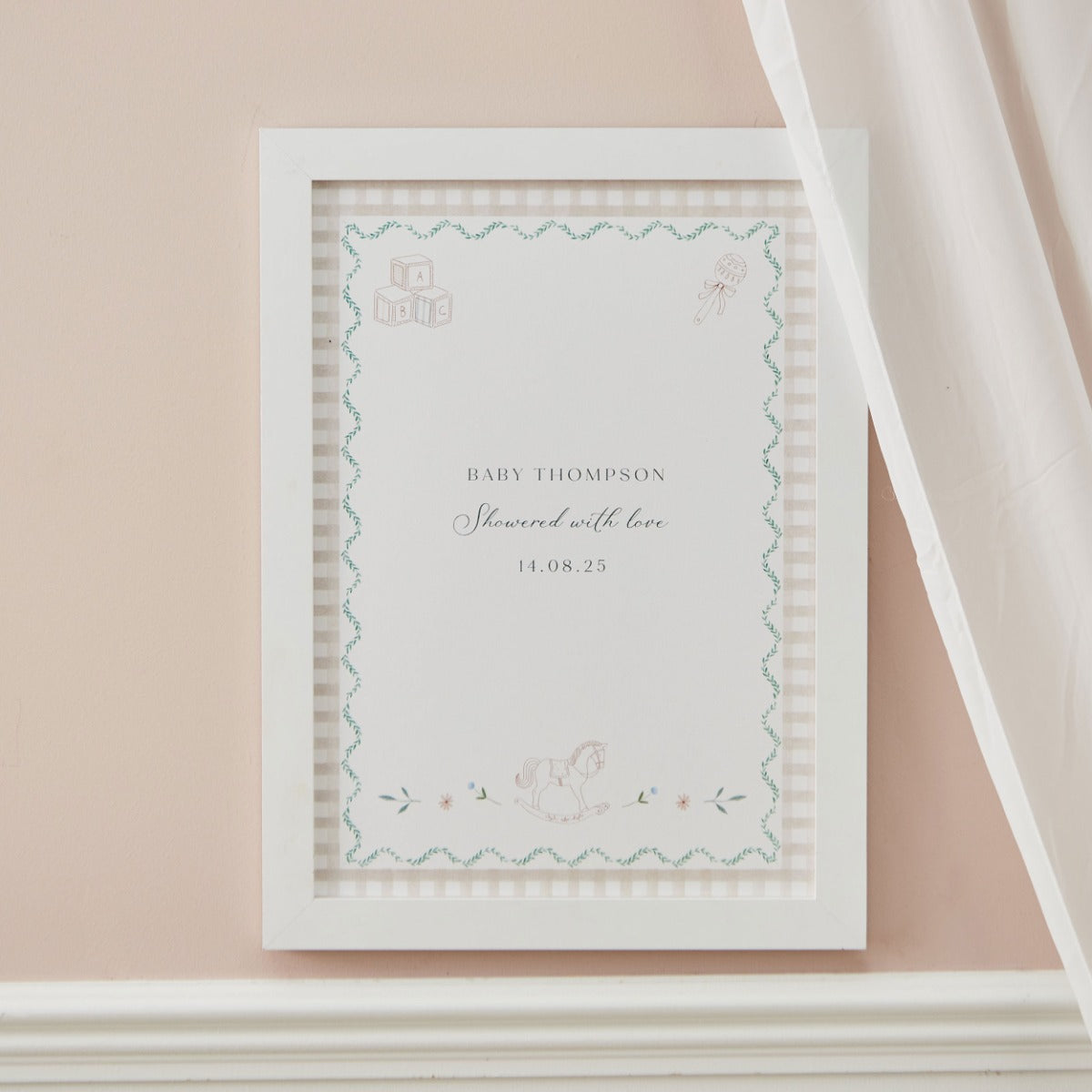 Personalised Baby Shower Message To The Parents Wall Art by Made Yours