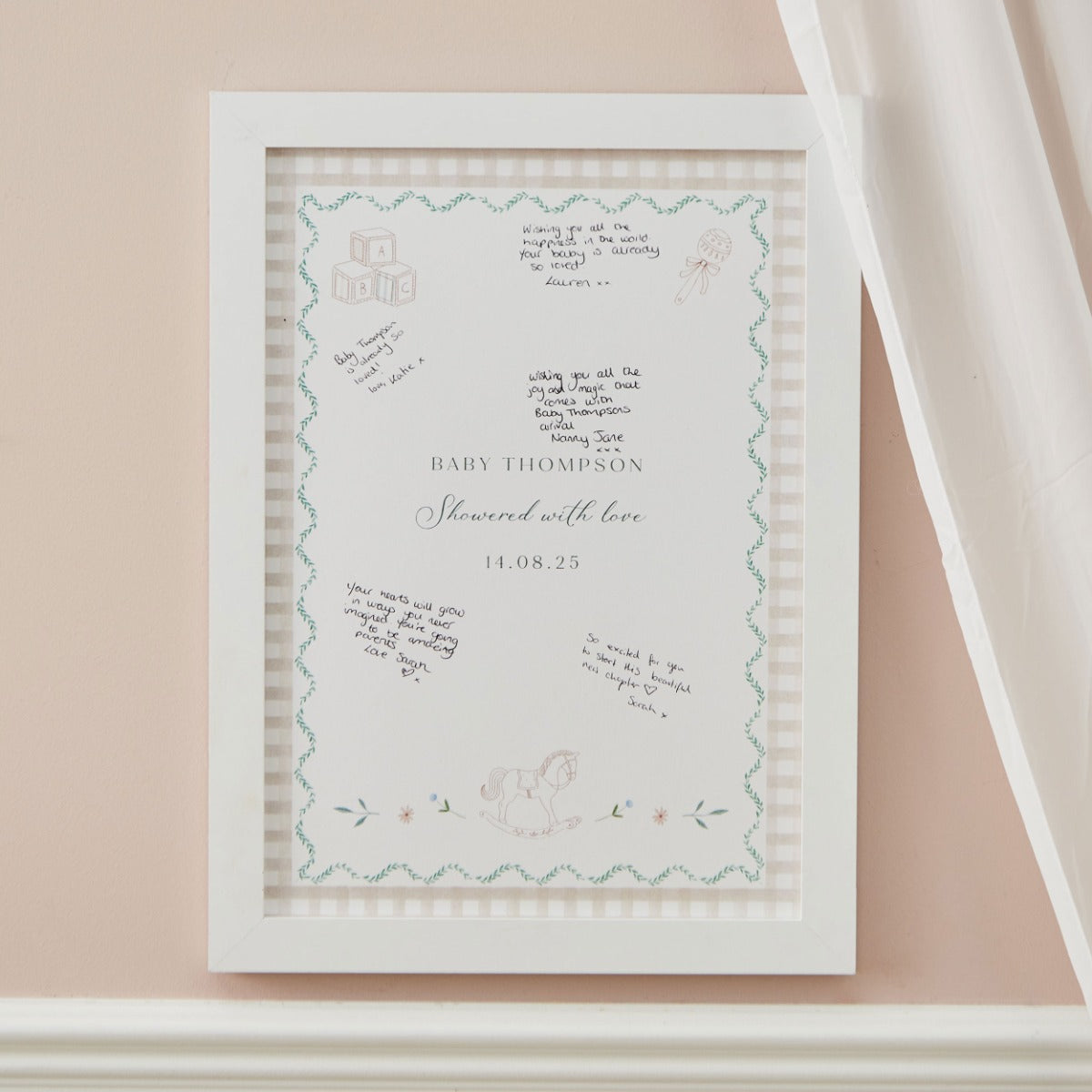 Personalised Baby Shower Message To The Parents Wall Art by Made Yours