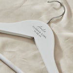 Personalised Black & White Wedding Wooden Children's Coat Hanger