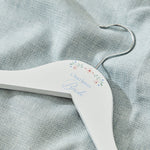 Personalised Wildflower Wedding Wooden Coat Hanger