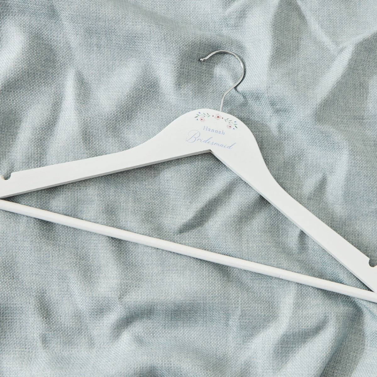 Personalised Wildflower Wedding Wooden Coat Hanger