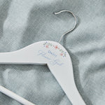 Personalised Wildflower Wedding Children's Wooden Coat Hanger
