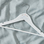 Personalised Wildflower Wedding Children's Wooden Coat Hanger