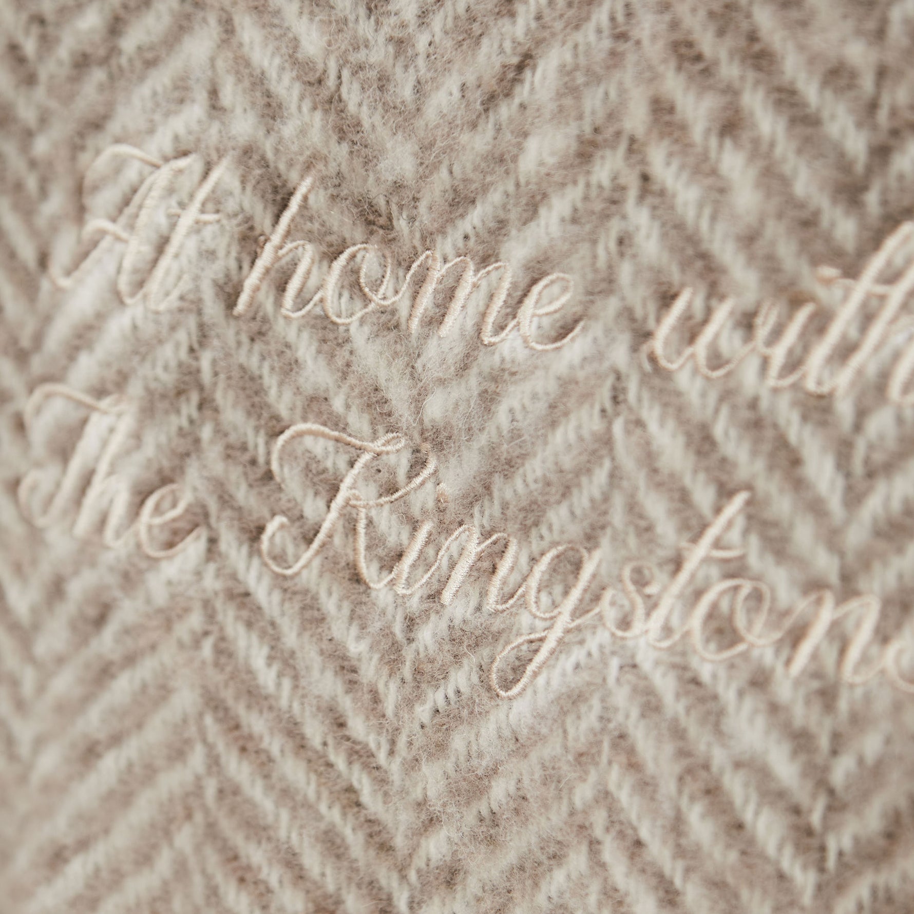 Personalised Herringbone Wool Blanket