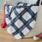 Personalised Dogs Checked Fleece Blanket