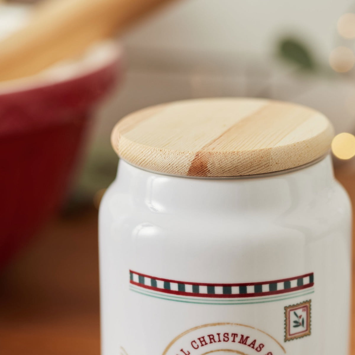 Personalised Postage Stamp Family Christmas Cookie Jar
