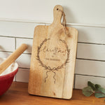 Personalised Engraved 'Christmas At' Wood Serving Board